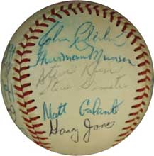 1969 Syracuse Chiefs Team Signed Baseball with Thurman Munson Pre-Rookie Signature